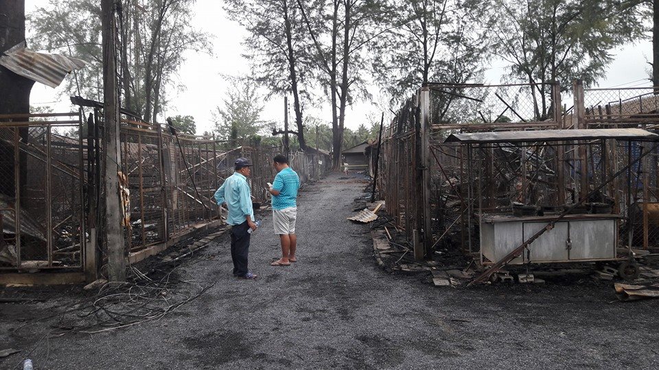 brand auf Bang Niang Markt