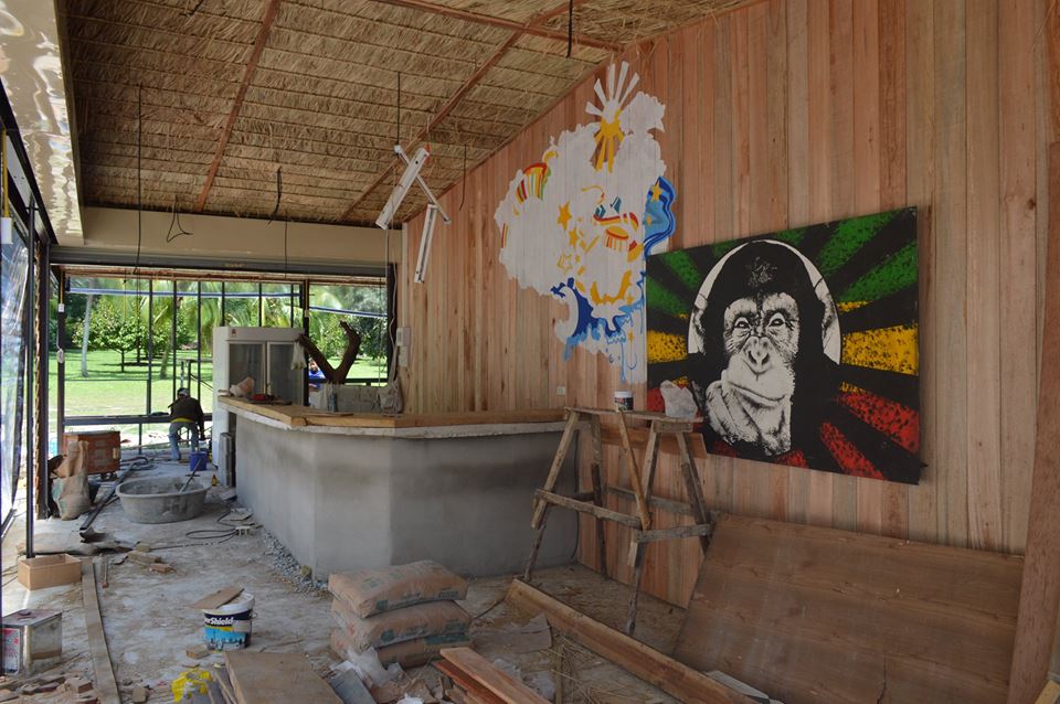 Dei neue Monkey Bar im Aufbau